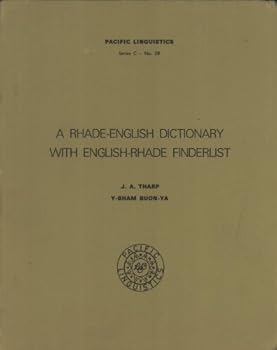 Hardcover A Rhade-English dictionary with English-Rhade finderlist (Pacific linguistics, C-58) Book
