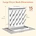 Lifewit Large Baby Bottle Drying Rack with Drain Mat, 15 Hooks Vertical Rack Dryer with Removable Pacifiers Box, Drip Tray, Space Saving Countertop Holder Organizer for Weighted Straws, Pump Parts
