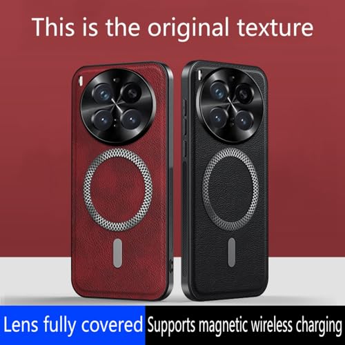 Image of for vivo X300 Pro 5G Magnetic Case PU TPU PC Phone Back Cover with Metal Lens Frame - Brown