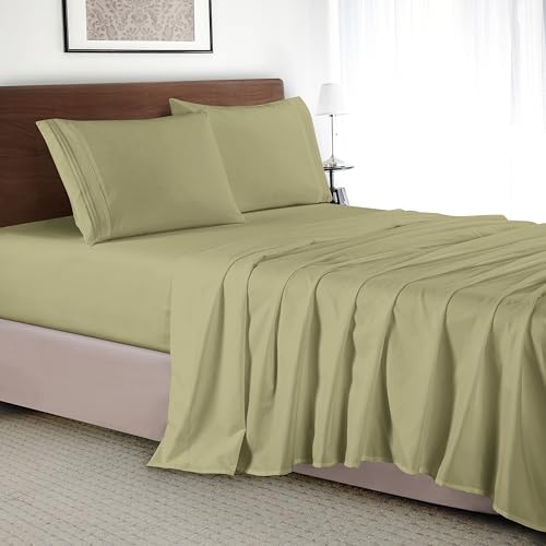 Parure de lit de luxe 4 pièces en microfibre premium pour lit simple - 2