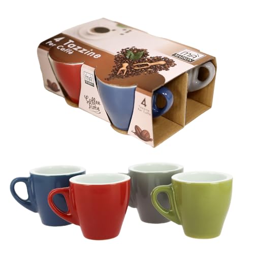 MAURY'S TAZZINE EXPRESS DA CAFFÈ IN SET DA 4 PEZZI (Multicolore)
