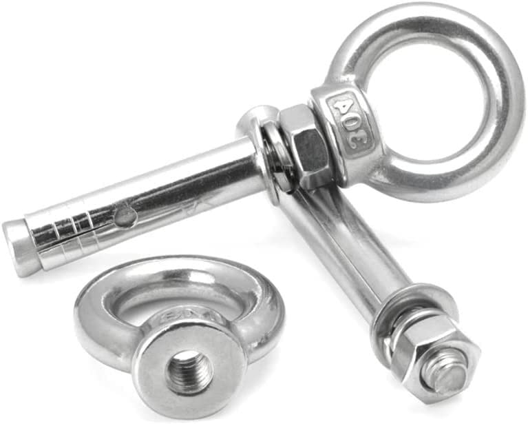 Pernos de tornillo de expansión, tapones de fijación, manguito de perno, pernos de anclaje, tuercas de tornillos, perno de ojo de expansión de hormigón de anclaje de manguito Gancho de artefacto de in