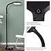 Lavish Home LED Floor Lamp - Full Spectrum Natural Sunlight Lamp with Bendable Neck - Dimmable Reading, Craft, and Esthetician Light (Black)