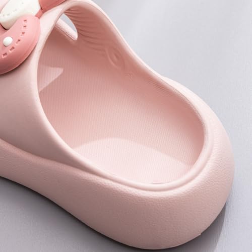 Bow Slippers Home Bathroom Slippers Cute Outside Bathroom Slip-on Sandals Beach Shoes4