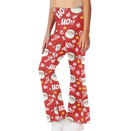 Image of Girls Flare Leggings Cute Bell Bottoms for Teen Girls Wide Leg Sweatpants for 5-14 T