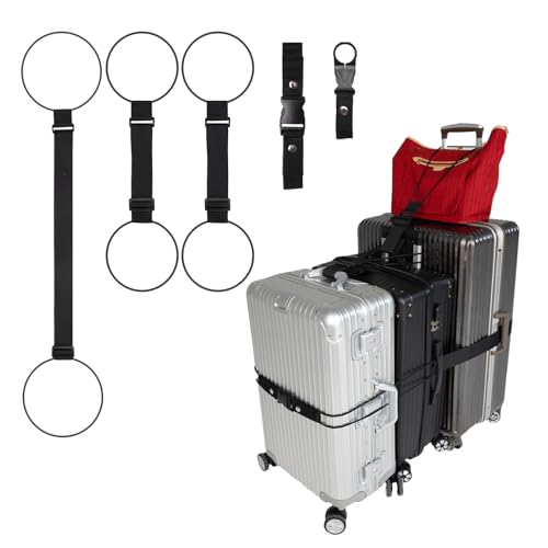 Luggage Straps 3 PCS with Elastic Rope