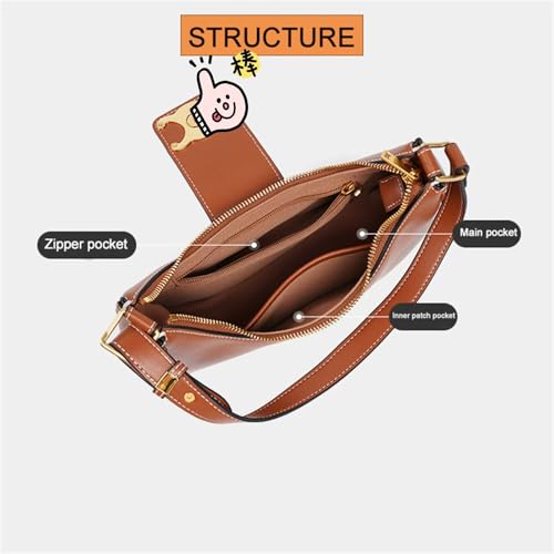 Suhfukok Women Retro Classic Hobo Tote Handbags Small Crescent Shoulder Bags Underarm Purses Mini Clutch Purse With Zipper Closure thumb #4