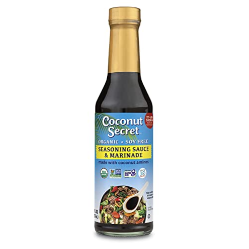 Coconut Secret Coconut Aminos - 8 Fl Oz - Low Sodium Soy Sauce Alternative, Low-Glycemic - Organic, Vegan, Non-Gmo, Gluten-Free, Kosher - Keto, Paleo, Whole 30 - 48 Servings #TOP26