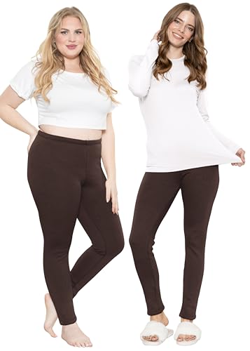 Image of STRETCH IS COMFORT Cotton Capri Leggings, Knee Length Pants, Plus Size