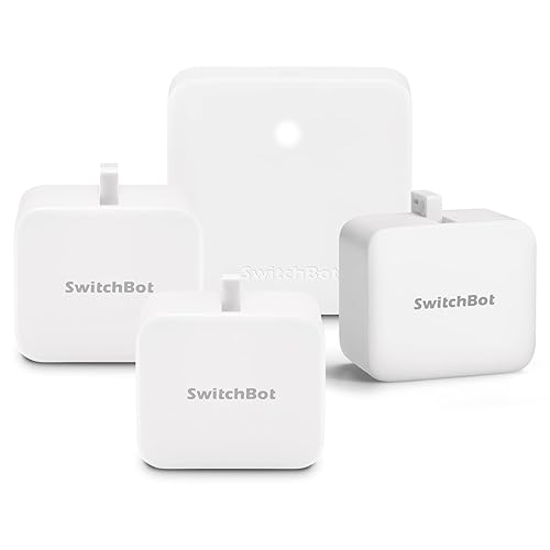 SwitchBot Bot 3Pack with Hub Mini - Smart Switch Button