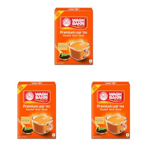 Image of Wagh Bakri Assam, Premium Leaf Tea Carton Pack,500 Gram, assam (Pack of 3)