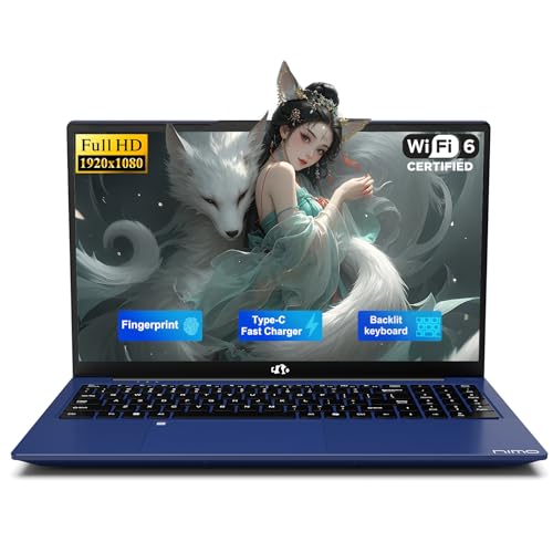 Image of NIMO 2026 Edition Business Laptop, Intel High-Performance N150 CPU, 4GB RAM, 128GB SSD, 65W Type-C Fast Charging, Backlit Keyboard, 15.6 inch Thin& Portable Computer for Student Home Office Productivity