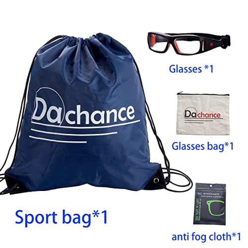 Prescription RX Sport Goggles Football Cycling Sports Ski Safety Basketball Glasses Detachable Can Put Diopter Lens (Black red adult) - Image 2