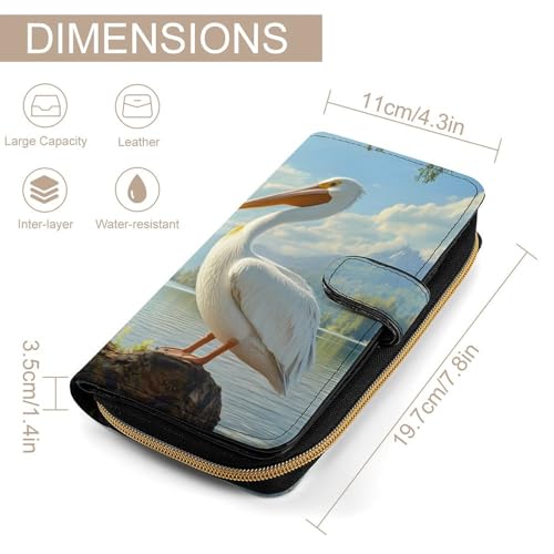 Two White Pelicans Womens Wallet RFID Blocking Genuine Leather Multi Credit Card Large Capacity Clutch Travel Purse2