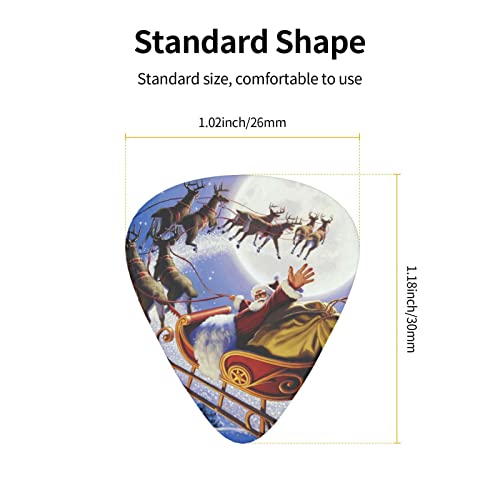 Ensemble de 12 médiators de guitare Père Noël pour guitare acoustique, guitare électrique, contrebasse, ukulélé - Les Beatles, Paul McCartney, John Lennon, RIngo Starr, George Harrison Ensemble de 12 médiators de guitare Père Noël pour guitare acoustique, guitare électrique, contrebasse, ukulélé – Image 5