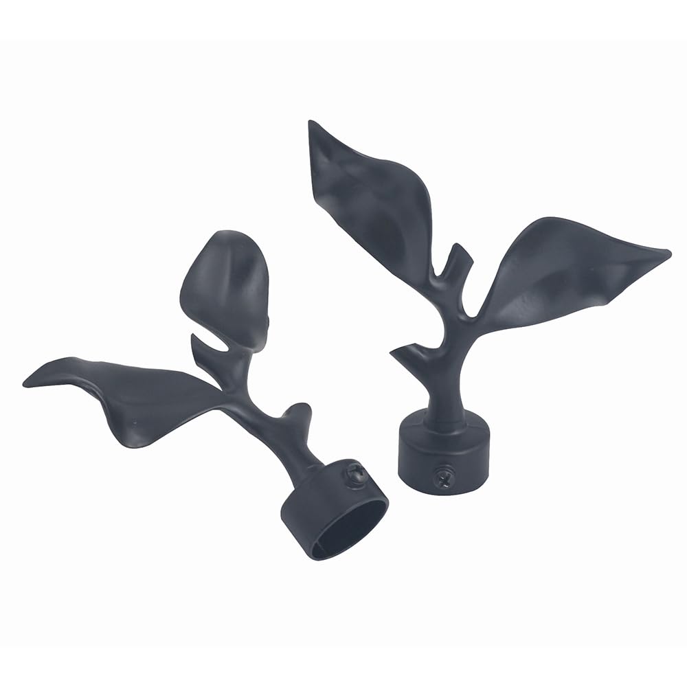 Ailejia Curtain Rod Finials Iron Cap End Drapery Pole Drape Rod Finals Head Cap for 28mm Drapery Pole (Branch)