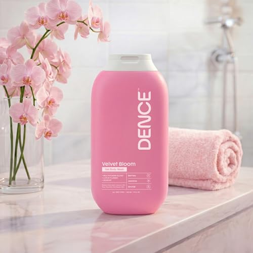 Image of DENCE Velvet Bloom Gel Bodywash | Niacinamide and Multivitamin Blend for Dark Spot Care, Nourished Skin & Deep Hydration | Sulphate & Paraben Free | Berries, Jasmine & Orchid Fragrance | 300 ml