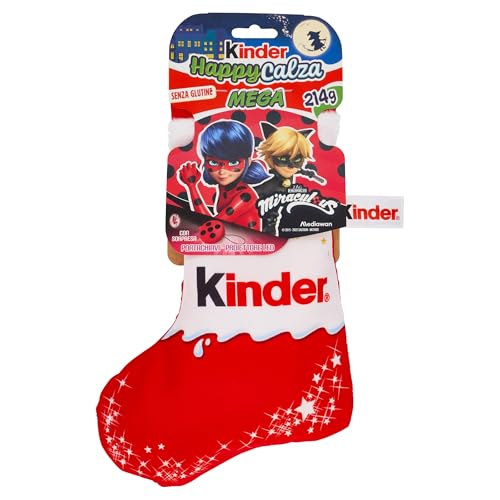 Kinder Calza Befana Miraculous, snack al cioccolato assortiti, 176 gr