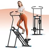 Stair Stepper for Home Gym, 350lbs Vertical Climber Machine with LCD Display, Non-Slip Pedals & 350lb Capacity Compact Folding Cardio Exercise Climber (Blue)