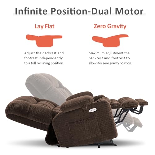 Image of MCombo Small Dual Motor Power Lift Recliner Chair for Petite Elderly, 7893