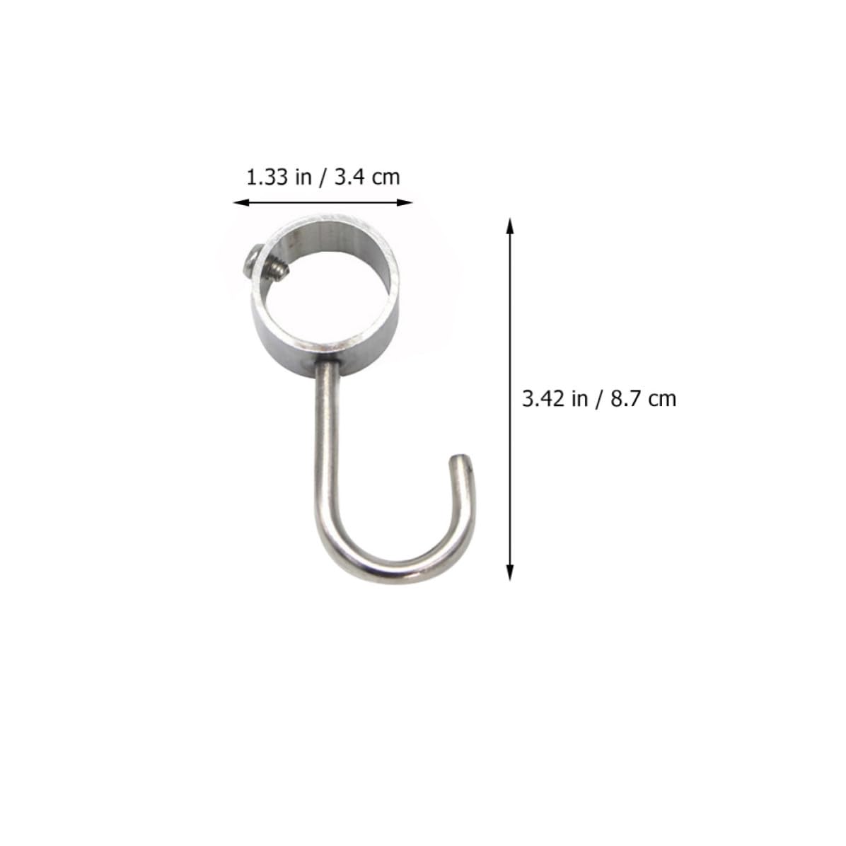 Toddmomy Set da 10 Ganci in Acciaio Inossidabile Rimovibili per Bastoni Appendiabiti, Forte Capacità di Carico, per Armadi e Organizzazione Domestica