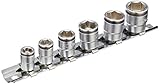 Ko-ken RS2450MS/6 1/4 Sq. Dr. Short NUT GRIP Socket Set, 7-14mm - 6 pieces