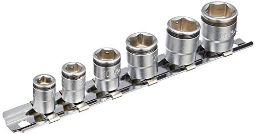 Ko-ken RS2450MS/6 1/4 Sq. Dr. Short NUT GRIP Socket Set, 7-14mm - 6 pieces