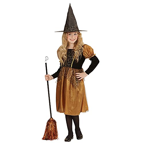 W WIDMANN MILANO Party Fashion - Costume enfant sorcière, robe et chapeau, magicienne, déguisement carnaval