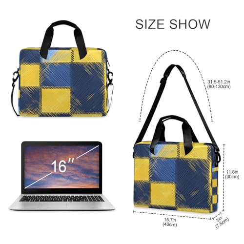 Bolso Portátil de Viaje 15.6 Pulgadas Amarillo Azul miniatura 5