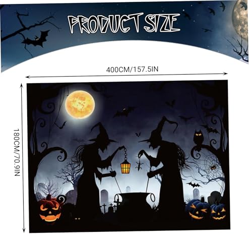 Fondo de Halloween de Brujas Espeluznantes para Fachadas Grandes 4