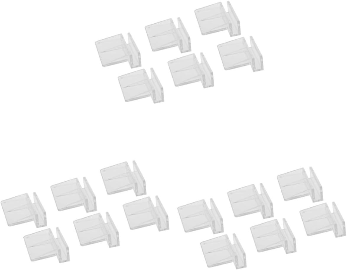 Beaupretty 3sets Fish Tank Cover Support Plastic Bracket for 5-6mm Glass Tanks Home Aquarium Rack 10pcs*3