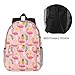 Uxeqtop School Bag for Teens Boys and Girls Book Bags Cute Pink Flamingo Backpacks for Kids Lightweight Bookbag Daypack