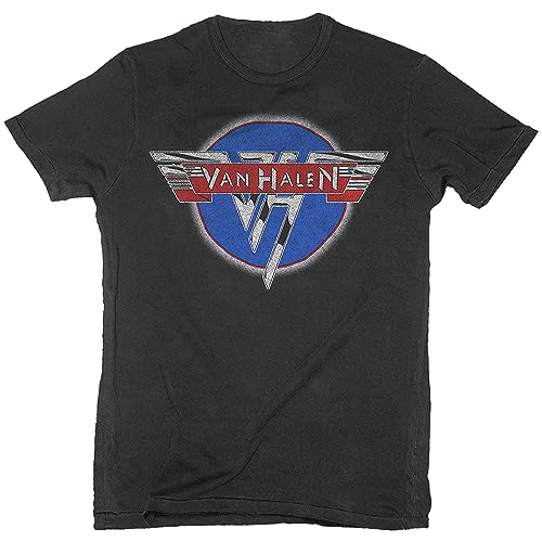Rock Off Van Halen Chrome Logo Black Official Tee T-Shirt Mens Unisex (X-Large)