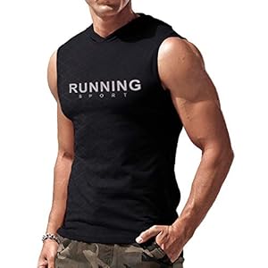 palglg Heren fitness training mouwloos hoodie sport hardlopen overhemden met capuchon gymhallen