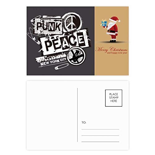 Cartes postales Père Noël Punk New York pour décorer vos murs et envoyer vos vœux