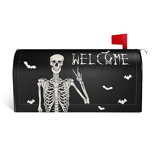 Halloween Skull Mailbox Covers Magnetic Letter Post Box Cover Wrap Decoration Welcome Home Garden Outdoor Yard Outside Farmhouse Home Decor 21