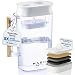 Nakii Water Filter Pitcher - Long Lasting (150 Gallons) | Supreme Fast Filtration and Purification Technology | Removes Chlorine, Metals & Sediments for Clean Tasting Drinking Water | WQA Certified