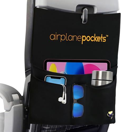 Airplane Pockets - Airplane Accessories - Plane Travel Essentials - Travel Organizer - Seat Storage Organizer - Air Travel Essentials - Seat Back Organizer - International Travel Must Haves