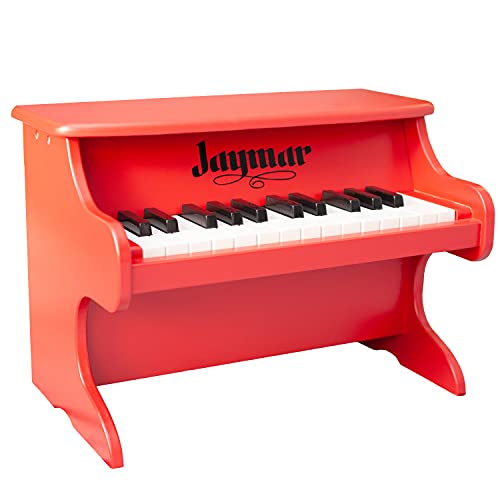 Schoenhut Jaymar 25 Key Table Top Piano - Red Mini Keyboard Piano - Toddler Musical Instruments Promote Hand-Eye Coordination - 25 Tuned Baby Keys Piano Keyboard Toy for Kids - Piano Gift for Kids