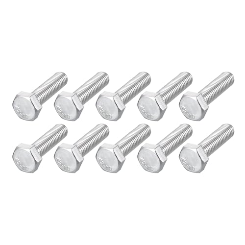 Image of METALLIXITY Hex Bolts (M8-1.25x30mm) 20Pcs, 304 Stainless Steel Coarse Fully Threaded Hex Head Screw Bolt Machine Screws - for Furniture Repair, Silver