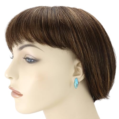 Turquoise Necklace & Earrings Set in Sterling Silver 925 with Genuine Gemstones (Matching Jewelry Set) (Turquoise)4