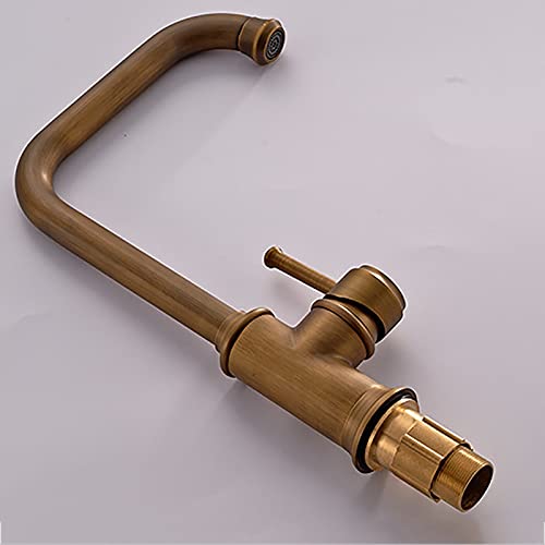 Robinet d'évier de cuisine commercial robuste en bronze pour grand bassin