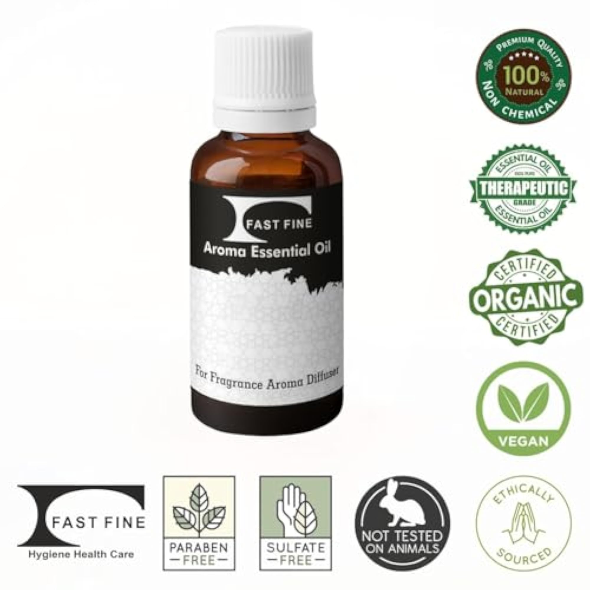 Portable Aroma Essential Diffuser with Lemon Grass Oil, 10ml