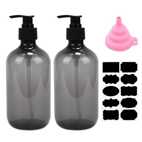2 Pcs Distributeur Savon Liquide Douche Cuisine Salle de Bain,500ML Distributeur de Savon,Distributeur Gel Douche,Flacons Vides à Pompe pour Shampoing Lotion...