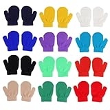 [Kisangel] 12組 用冬季保暖ニット手袋 伸縮性 双 全指カバー 保温性 アクリル素材 キッズ男女兼用 通学 通園 雪遊び対応