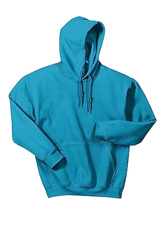 Image of Gildan Men's Heavy Blend Drawcord Hooded Sweatshirt, Safety Pink