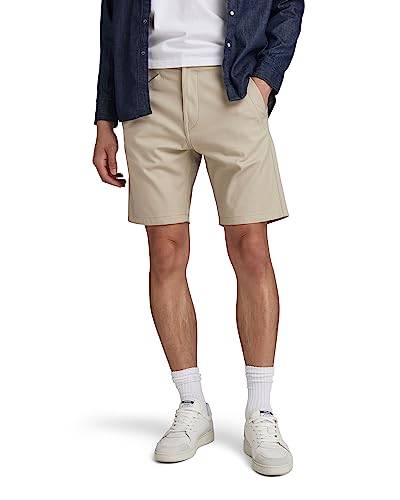 G-Star Raw Bronson 2.0 Slim Chino Shorts, Pantalones Cortos Para Hombre, Beige Spray Green D21040-D305-D606 , 40
