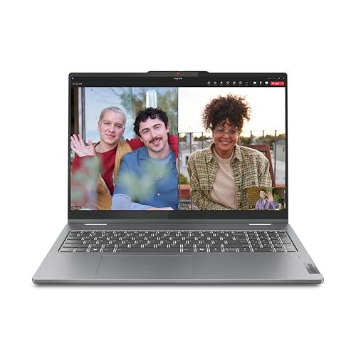 IdeaPad 5 2 en 1-2024 - Portátil profesional - Sensor de huellas dactilares - visualización WUXGA IPS de 16 pulgadas - Memoria de 16 GB - Almacenamiento SSD de 512 GB - AMD Ryzen™ 7 8845HS - Gris Luna