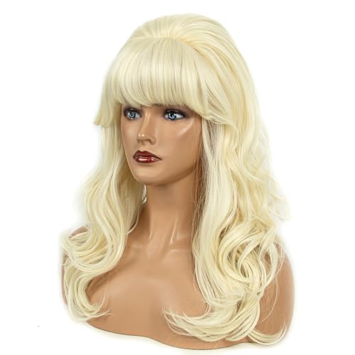 Image of H&Bwig 60s Retro Beehive Wigs for Women 70s Classic Style Cosplay Wig (long-Blonde)