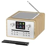 MAJORITY Homerton 2 Internet Inteligente, Dab, Radio FM y Reproductor de CD | Bluetooth y Plug and Play Universal | Spotify y podcasts| Reproducción USB | Alarma Dual (Oak)